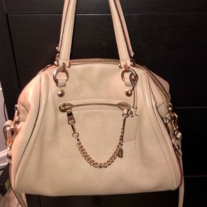 Coach Leather Satchel with Optional Shoulder Strap